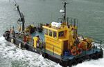 Self Propelled Pontoon - Work Boat Hire